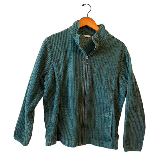 Woolrich Dark Green Wide Wale Corduroy Zip Up Jacket - Picture 1 of 6